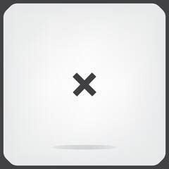 Fototapeta premium Removal symbol, cross, vector illustration on a light background. Eps 10.