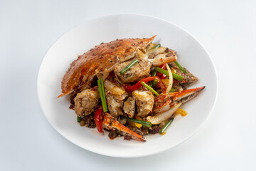 Stir-fried crab with black pepper seafood