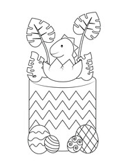 dinosaurs lay eggs cake coloring page
