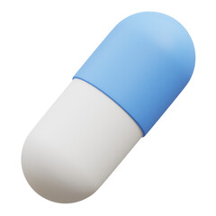 3D Render Capsule Icon, illustration isolated on white background, suitable for website, mobile app, print, presentation, infographic, and other projects.