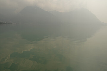 heat haze on lake