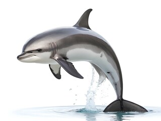 dolphin isolated on white background,generative ai