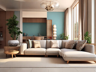 modern living room with sofa ,modern living room ,living room interior