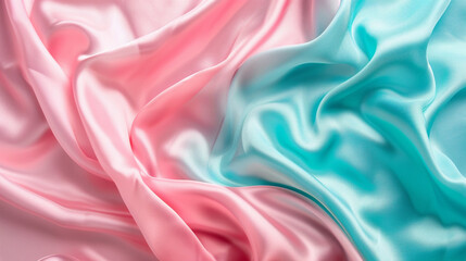 Pink and Turquoise silk background