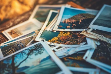 A collection of polaroid photos from a European vacation