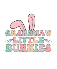 Retro Easter T-shirt Design Grandma's Little Bunnies