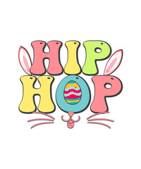 Hip Hop Retro Easter T-shirt Design