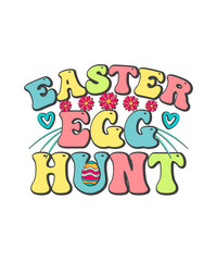 Retro Easter T-shirt Design Easter Egg hunt