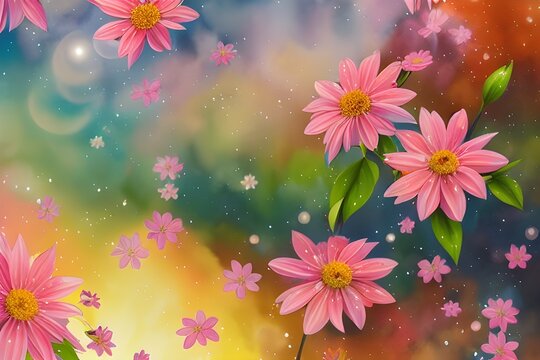 abstract floral background - Spring blooming
