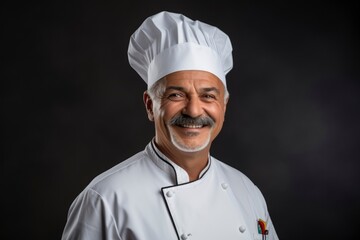 Photo a professional chef smiling with isolated background