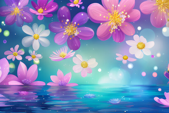 spring flowers background blooming 1