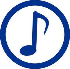 Music note, song, melody. Flat vector icon for music apps and websites. Vector illustration.