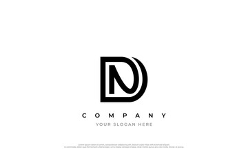 Initial Letter DN or ND Logo Design