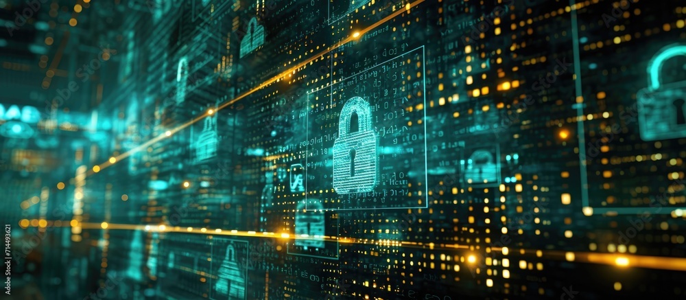 Poster text is used to display security procedure.