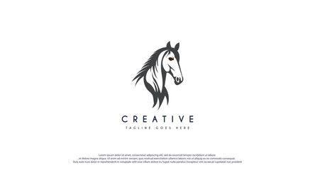 Beauty Horse Ranch Stable Stallion Logo design