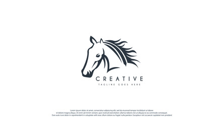Beauty Horse Ranch Stable Stallion Logo design