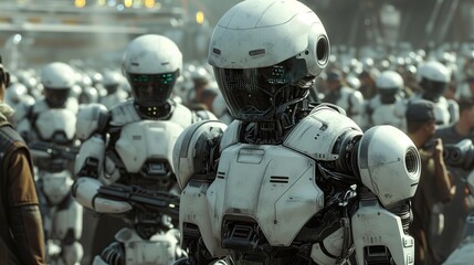 Robots' artificial intelligence army,