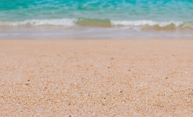 Fototapeta na wymiar closeup of sand beach and sea