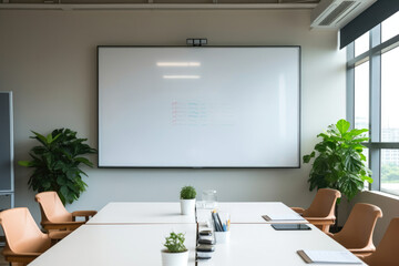 Corporation business empty table meet interior office conference presentation modern room