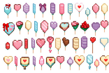 set of chocolates, candies, balloons 16