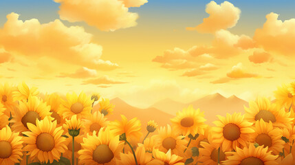 Fototapeta premium field of sunflowers