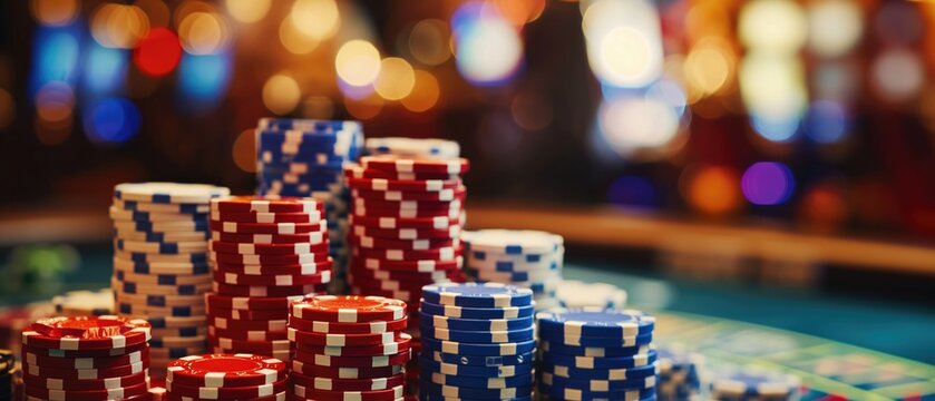 stacks of casino gambling chips