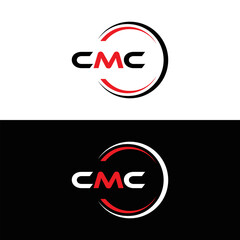 CMC logo. C M C design. White CMC letter. CMC, C M C letter logo design. Initial letter CMC linked circle uppercase monogram logo. C M C letter logo vector design. CMC letter logo design five style.
