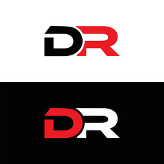 DR logo. D R design. White DR letter. DR, D R letter logo design. Initial letter DR linked circle uppercase monogram logo. D R letter logo vector design. DR letter logo design five style.