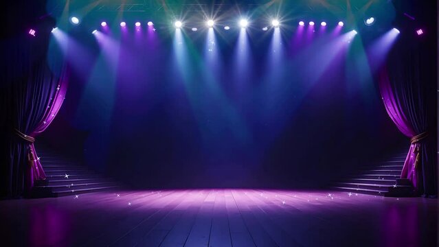 empty stage with spotlight
