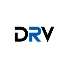 DRV logo. D R V design. White DRV letter. DRV, D R V letter logo design. Initial letter DRV linked circle uppercase monogram logo. D R V letter logo vector design. DRV letter logo design five style.