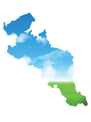 京都　草原　風景　空　地図