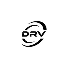 DRV logo. D R V design. White DRV letter. DRV, D R V letter logo design. Initial letter DRV linked circle uppercase monogram logo. D R V letter logo vector design. DRV letter logo design five style.