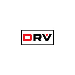 DRV logo. D R V design. White DRV letter. DRV, D R V letter logo design. Initial letter DRV linked circle uppercase monogram logo. D R V letter logo vector design. DRV letter logo design five style.