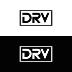 DRV logo. D R V design. White DRV letter. DRV, D R V letter logo design. Initial letter DRV linked circle uppercase monogram logo. D R V letter logo vector design. DRV letter logo design five style.