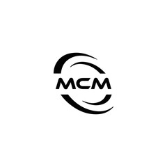 MCM logo. M C M design. White MCM letter. MCM, M C M letter logo design. Initial letter MCM linked circle uppercase monogram logo. M C M letter logo vector design. MCM letter logo design five style.