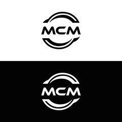 MCM logo. M C M design. White MCM letter. MCM, M C M letter logo design. Initial letter MCM linked circle uppercase monogram logo. M C M letter logo vector design. MCM letter logo design five style.