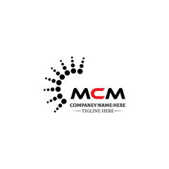 MCM logo. M C M design. White MCM letter. MCM, M C M letter logo design. Initial letter MCM linked circle uppercase monogram logo. M C M letter logo vector design. MCM letter logo design five style.