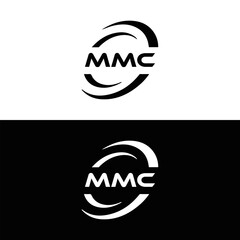 MMC logo. M M C design. White MMC letter. MMC, M M C letter logo design. Initial letter MMC linked circle uppercase monogram logo. M M C letter logo vector design. MMC letter logo design five style.
