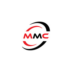 MMC logo. M M C design. White MMC letter. MMC, M M C letter logo design. Initial letter MMC linked circle uppercase monogram logo. M M C letter logo vector design. MMC letter logo design five style.