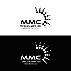 MMC logo. M M C design. White MMC letter. MMC, M M C letter logo design. Initial letter MMC linked circle uppercase monogram logo. M M C letter logo vector design. MMC letter logo design five style.