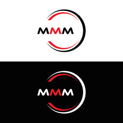 MMM logo. M M M design. White MMM letter. MMM, M M M letter logo design. Initial letter MMM linked circle uppercase monogram logo. M M M letter logo vector design. MMM letter logo design five style.