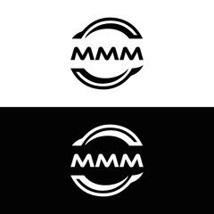 MMM logo. M M M design. White MMM letter. MMM, M M M letter logo design. Initial letter MMM linked circle uppercase monogram logo. M M M letter logo vector design. MMM letter logo design five style.