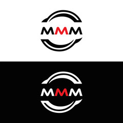 MMM logo. M M M design. White MMM letter. MMM, M M M letter logo design. Initial letter MMM linked circle uppercase monogram logo. M M M letter logo vector design. MMM letter logo design five style.