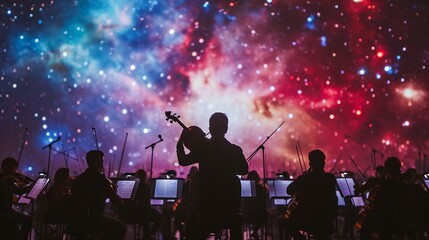 Celestial Symphony: Orchestra Conducting Fantasy with Dancing Auroras and Plasmas. A Spectacular Planetarium Soundtrack Release Concert, Bringing Soul-Shaking Waves of Live Art to Stellar Nurseries