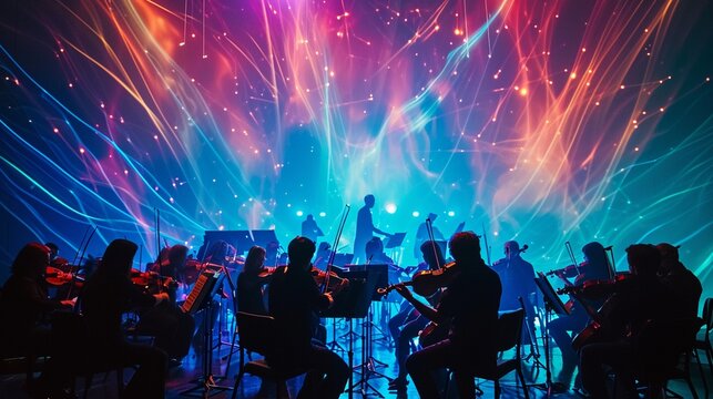 Celestial Symphony: Orchestra Conducting Fantasy with Dancing Auroras and Plasmas. A Spectacular Planetarium Soundtrack Release Concert, Bringing Soul-Shaking Waves of Live Art to Stellar Nurseries