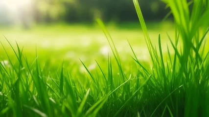 Wandaufkleber green grass background © Lily