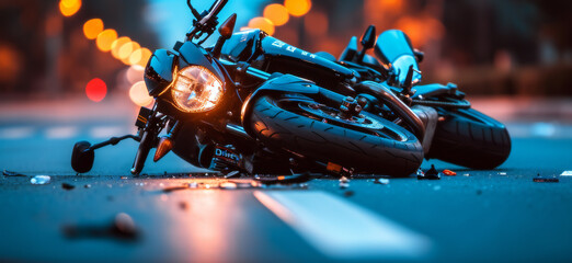 Graphic Representation of a Motorcycle Crash Scene