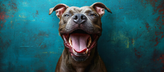 Vibrant Illustration of a Cheerful Canine Brimming with Happiness