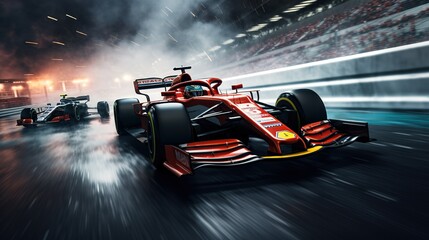Naklejka premium A Mesmerizing Display of Power and Speed in a Generic F1 Car with a Special Motion Effect