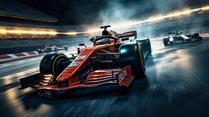 A Mesmerizing Display of Power and Speed in a Generic F1 Car with a Special Motion Effect